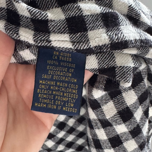 RALPH LAUREN | Black And White Plaid Flannel Shirt Size Small - Picture 5 of 5
